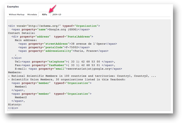 RDFa (Lite) を使ったschema.org